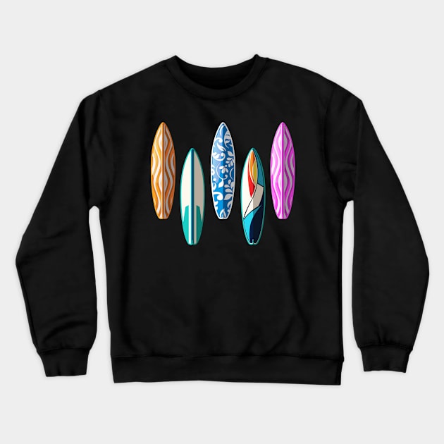 Surfer Retro Surfboard Crewneck Sweatshirt by shirtsyoulike